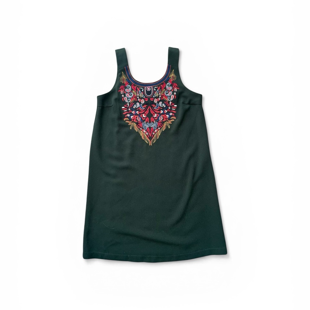 Gianni Bini Embroidered Green Sheath Dress